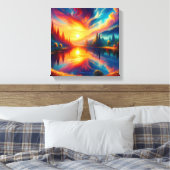 Farben am See Leinwanddruck (Insitu (Schlafzimmer))