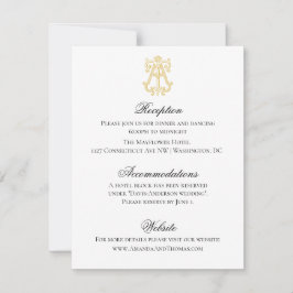 FARBEN AN Monogramm TA Monogramm Einladung