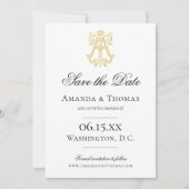 FARBEN AN Monogramm TA Monogramm Einladung (Vorderseite)