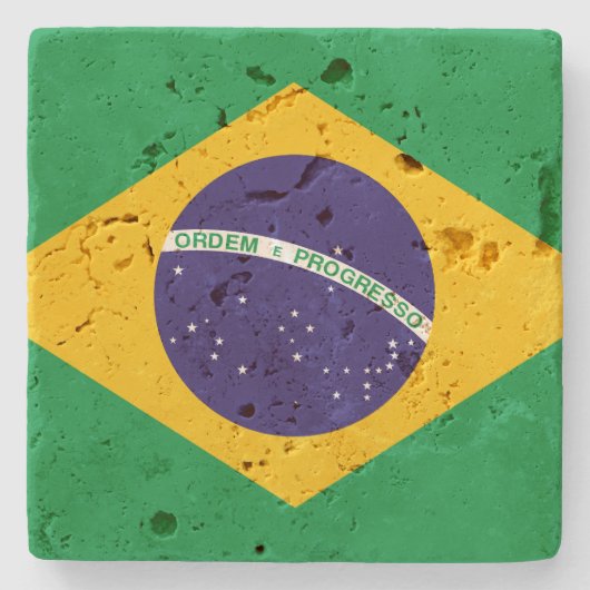 Farben anzeigen - Brasilien Steinuntersetzer (Vorderseite)