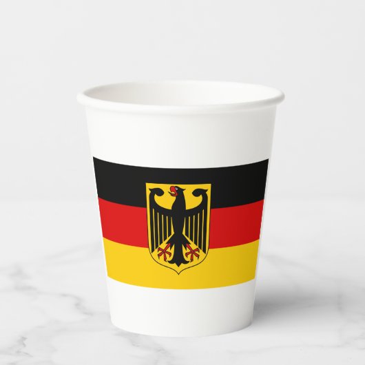 Farben anzeigen - Deutschland Pappbecher (Vorderseite)