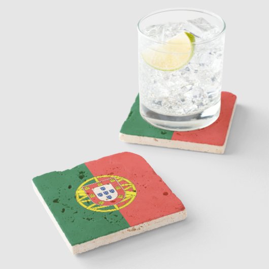 Farben anzeigen - Portugal Steinuntersetzer (Seitenansicht)