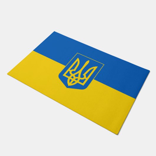 Farben anzeigen - Ukraine Fußmatte (Schrägansicht)