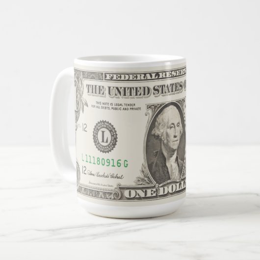 Farben anzeigen - US-Dollar Kaffeetasse (Vorderseite Links)
