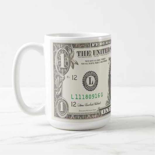 Farben anzeigen - US-Dollar Kaffeetasse (Links)