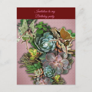 Farben auf einem Sukkulenten Display Postkarte