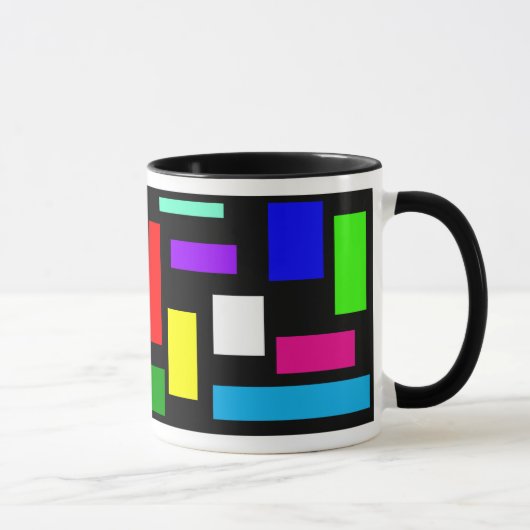 Farben auf schwarzer Hintergrund-Kaffee-Tasse Tasse (Rechts)