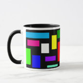 Farben auf schwarzer Hintergrund-Kaffee-Tasse Tasse (Links)
