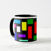 Farben auf schwarzer Hintergrund-Kaffee-Tasse Tasse (Vorderseite Links)