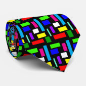 Farben auf schwarzer Krawatte (Gerollt)