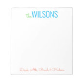 Farben - Block und Skriptfamilie Editor Notizblock (Vorderseite)