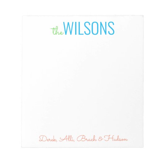 Farben - Block und Skriptfamilie Editor Notizblock (Vorderseite)