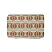 Farben brauner, grüner und tangestreifter Muster Badematte (Vorderseite)