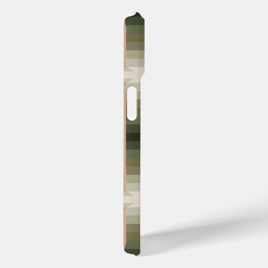 Farben brauner, grüner und tangestreifter Muster Case-Mate iPhone Hülle (Rückseite / Rechts)