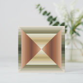 Farben brauner, grüner und tangestreifter Muster Karte (Stehend Vorderseite)