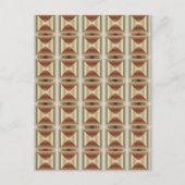 Farben brauner, grüner und tangestreifter Muster Postkarte (Vorderseite)