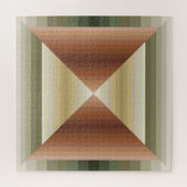 Farben brauner, grüner und tangestreifter Muster Puzzle (Horizontal)