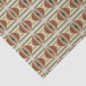 Farben brauner, grüner und tangestreifter Muster Seidenpapier (Ausschnitt)