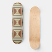 Farben brauner, grüner und tangestreifter Muster Skateboard (Vorderseite)