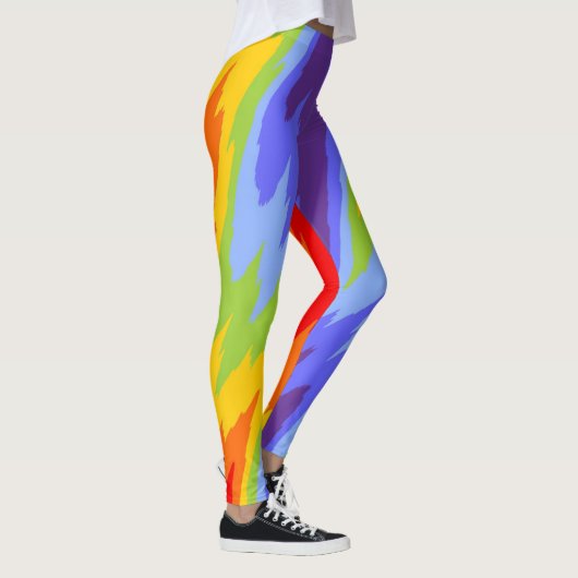Farben Chakras / Regenbogen - Rissrand II Leggings (Rechts)