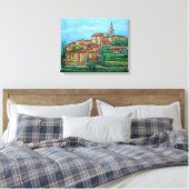 Farben Crillon-le-Brave, Provence Canvas Print Leinwanddruck (Insitu (Schlafzimmer))