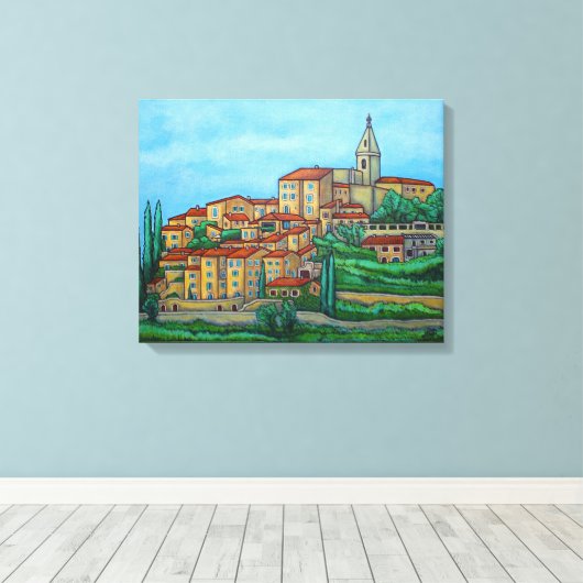 Farben Crillon-le-Brave, Provence Canvas Print Leinwanddruck (Insitu (Holzboden))