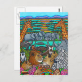 Farben der Africa Post Card von Lisa Lorenz Postkarte (Vorne/Hinten)