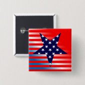 Farben der amerikanischen Flagge Button (Vorne & Hinten)