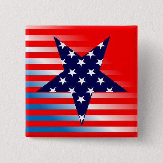 Farben der amerikanischen Flagge Button (Vorderseite)