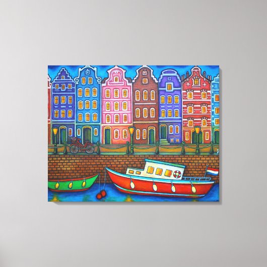 Farben der Amsterdam Stretched Canvas Print Leinwanddruck (Vorderseite)