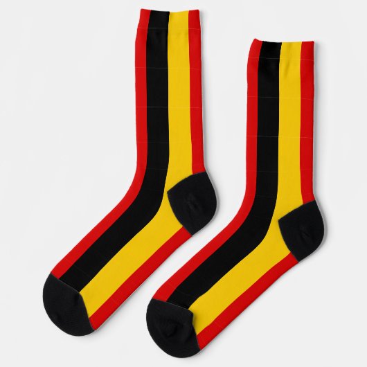 Farben der deutschen Flagge gestrichen Socken (Linkes Detail)