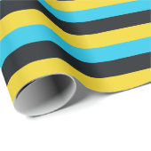 Farben der Flagge von Nassau Geschenkpapier (Rolleneckpunkt)