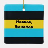 Farben der Flagge von Nassau Keramikornament (Rückseite)