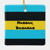 Farben der Flagge von Nassau Keramikornament (Vorderseite)