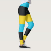 Farben der Flagge von Nassau Leggings (Rechts)