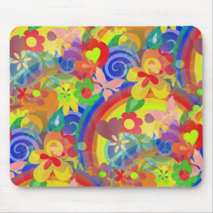 Farben der Flower Power Mousepad