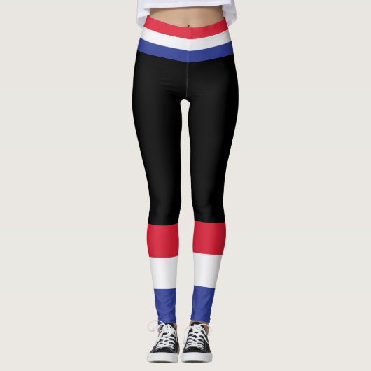 Farben der französischen Flagge. Leggings (Vorderseite)