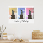 Farben der Freiheit / Freiheitsstatue Poster (Küche)