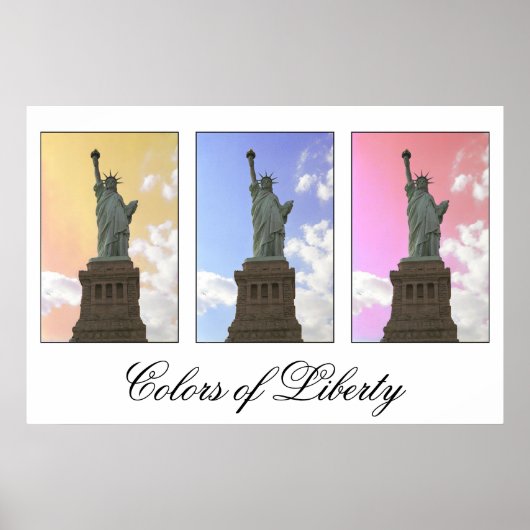 Farben der Freiheit / Freiheitsstatue Poster (Vorne)