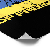 Farben der Freiheit Ukraine-Flagge Poster (Ecke)