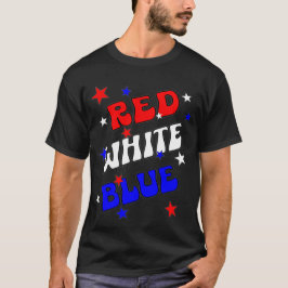Farben der Freiheit und des Patriotismus, Rot-Blau T-Shirt