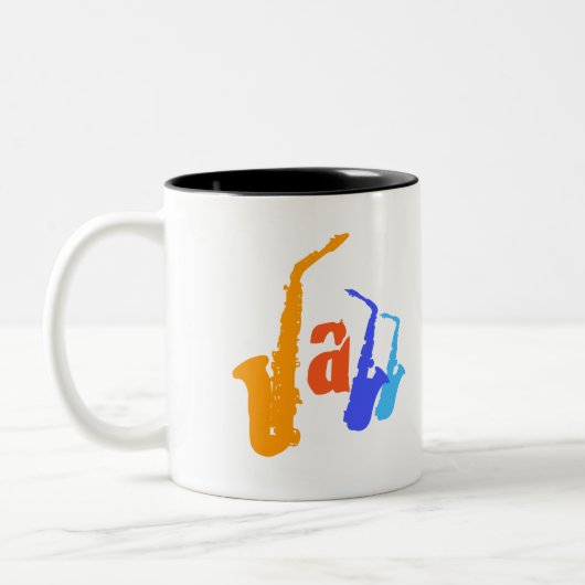 Farben der Jazz Sax Illustration Tasse 1 (Links)