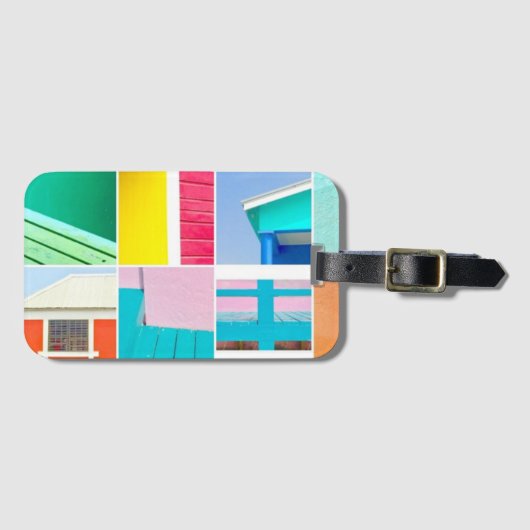 FARBEN DER KARRISCHEN FARBE HELLEN LEBENSURLAUB GEPÄCKANHÄNGER (Vorderseite (Horizontal))