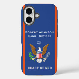 Farben der Küstenwache und das VerteidigungsEmblem iPhone 16 Hülle