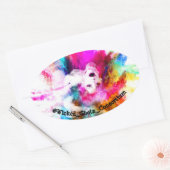 Farben der Leidenschaft Ovaler Aufkleber (Umschlag)