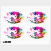 Farben der Leidenschaft Ovaler Aufkleber (Blatt)