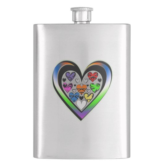 Farben der Liebe Flachmann (Vorderseite)