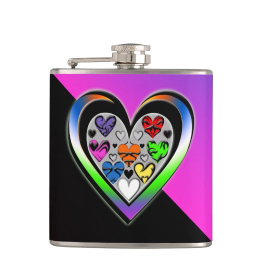Farben der Liebe Flachmann (Vorderseite)
