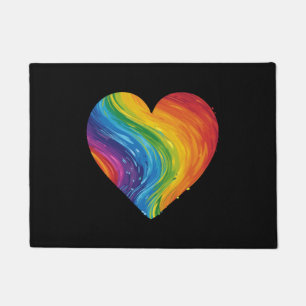 Farben der Liebe LGBT Herz für Akzeptanzgleichheit Fußmatte