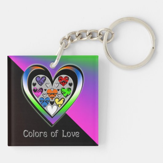 Farben der Liebe Schlüsselanhänger (Rückseite)